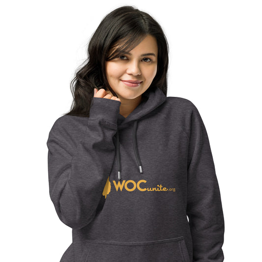 "WOCU Logo" Unisex eco raglan hoodie