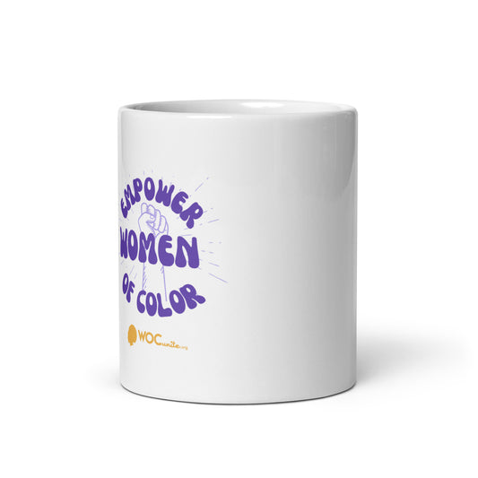 "Empower WOC" White glossy mug