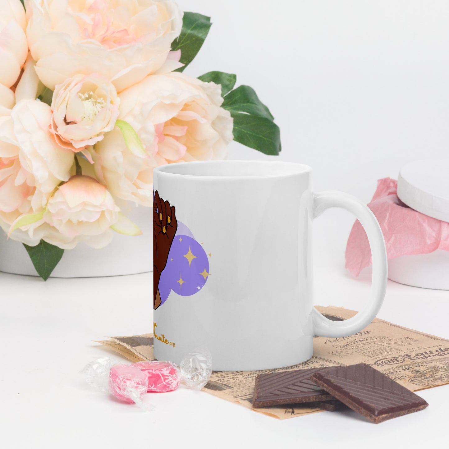 "Pinky Promise" White glossy mug