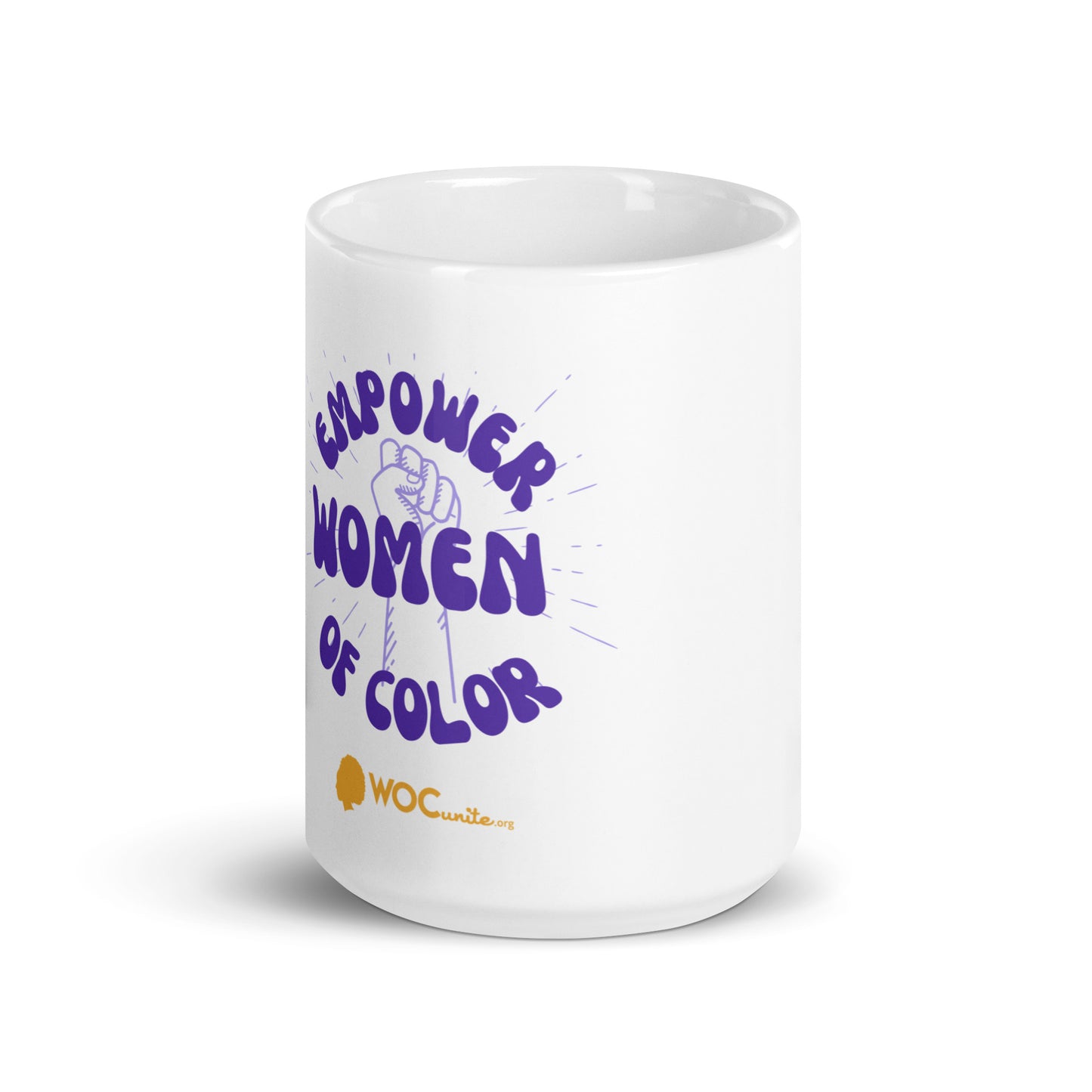 "Empower WOC" White glossy mug